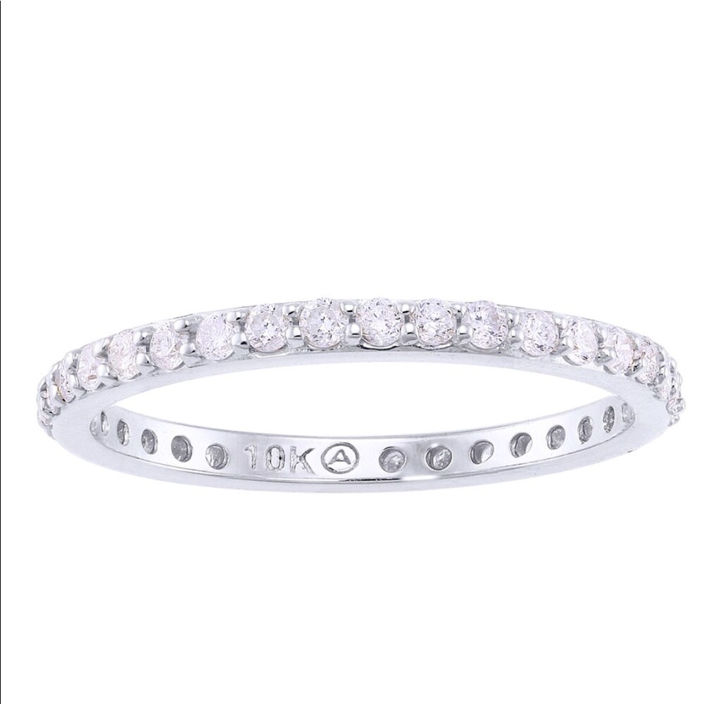 10K White Gold .25 TCW Diamond Eternity Band/Ring